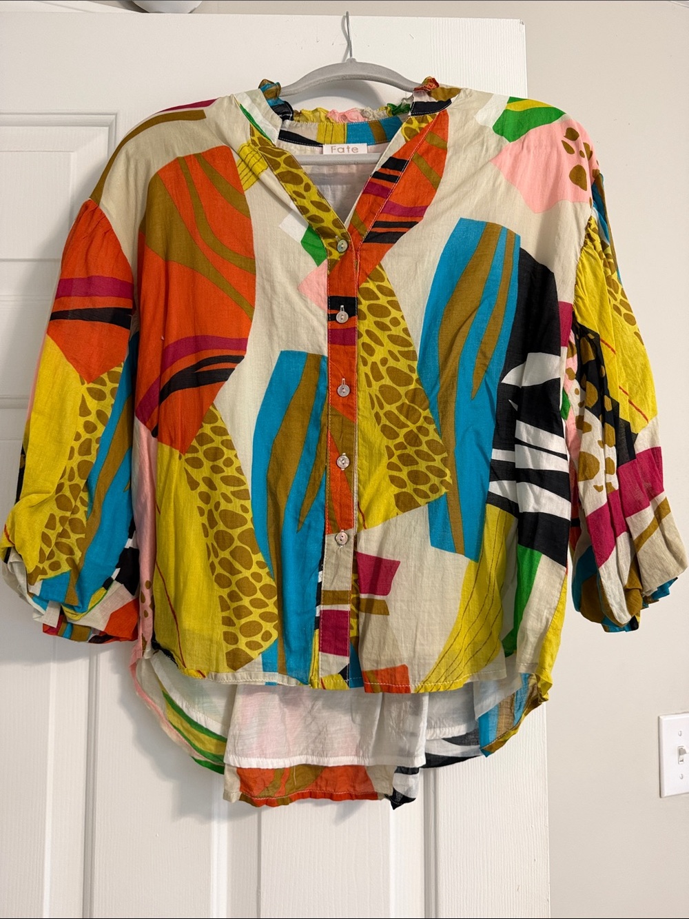 Fate Vibrant Multicolor Abstract Button-Up Shirt